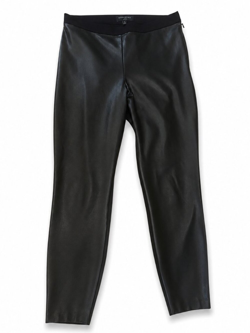 Banana Republic Leggings - Black Faux Leather front